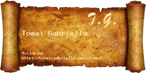 Tomai Gabriella névjegykártya
